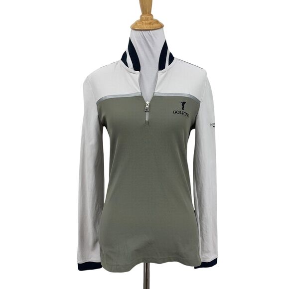 Golfino Sweatshirt Womens 6 Multi Quarter Zip Long Sleeve Golf Performance *Logo - Picture 1 of 12